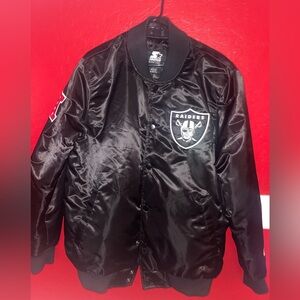 RAIDERS Starter Black Satin Jacket. Market valued at $150